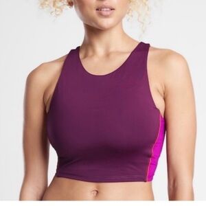 NWT Athleta Colorblock Crop Bikini Top Sz S 
(ACC-S)